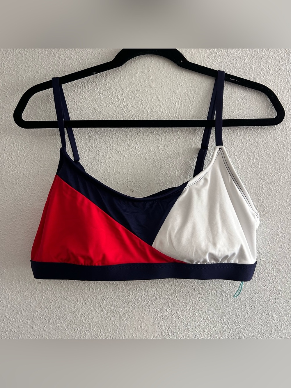 Kona Sol Red, Navy & White Colorblock Bikini Top